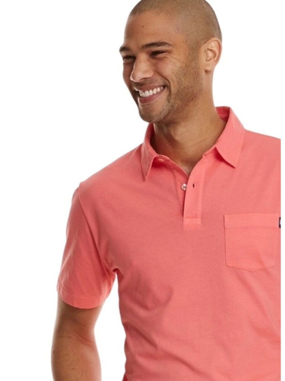 Footjoy Coral Pink Golf Polo Shirt Supima Cotton Stretch Mens M Casual Dri Fit